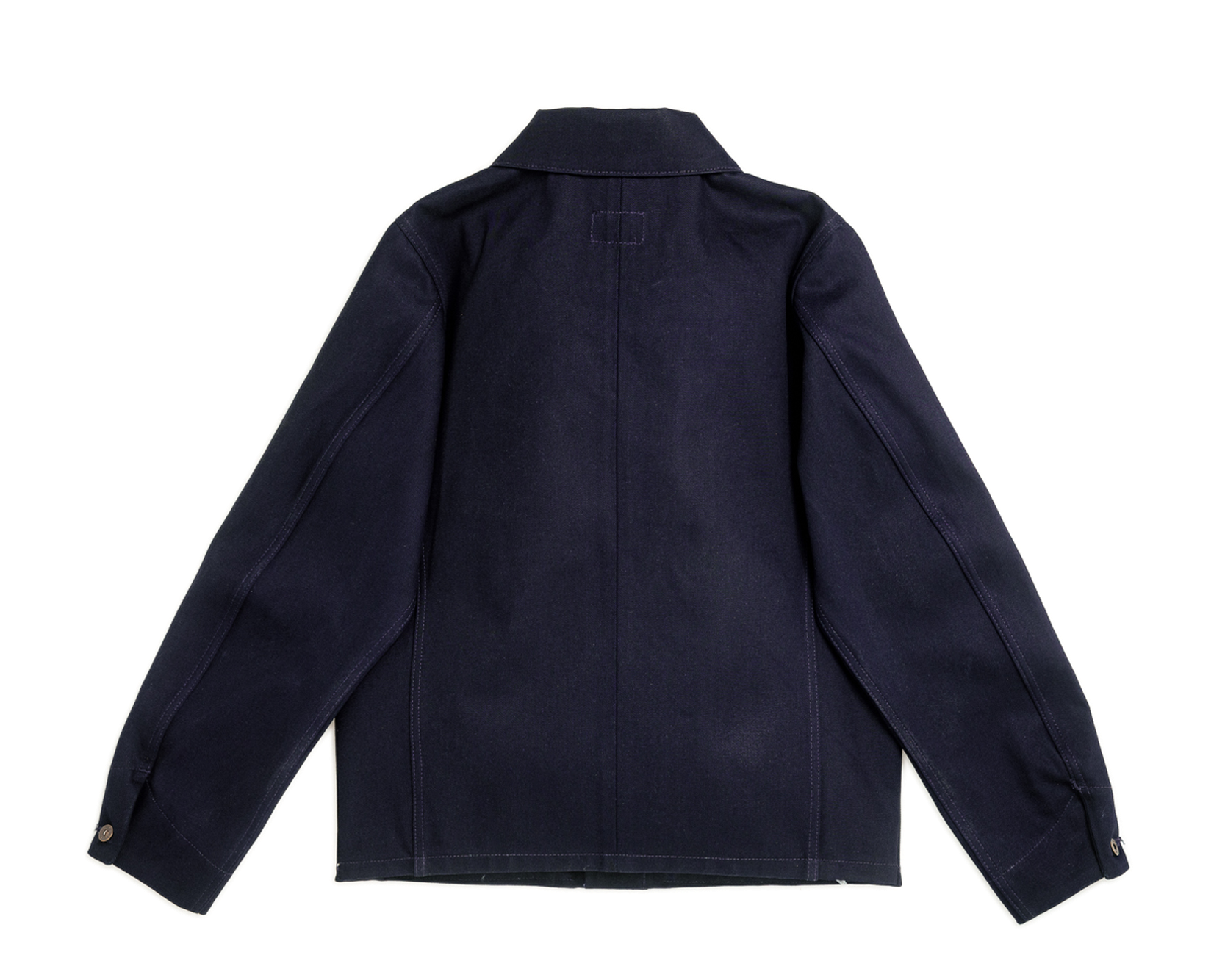 Navy blue jacket on a white background