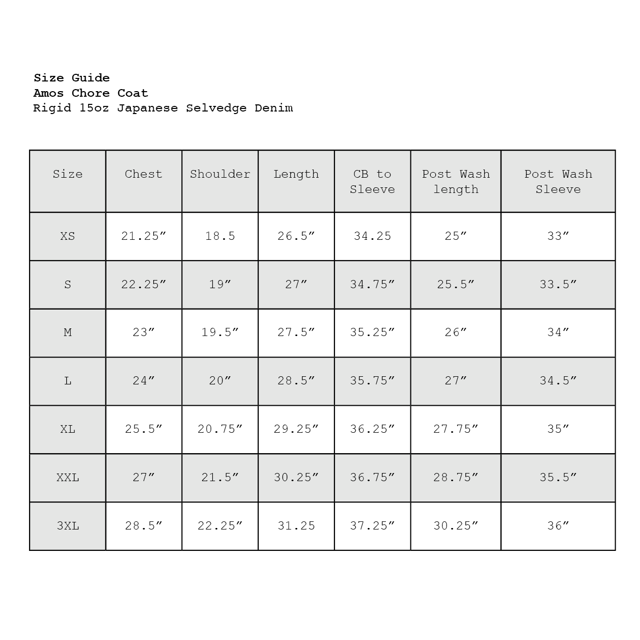 Amos Chore Coat - Rigid Japanese Denim - 15oz