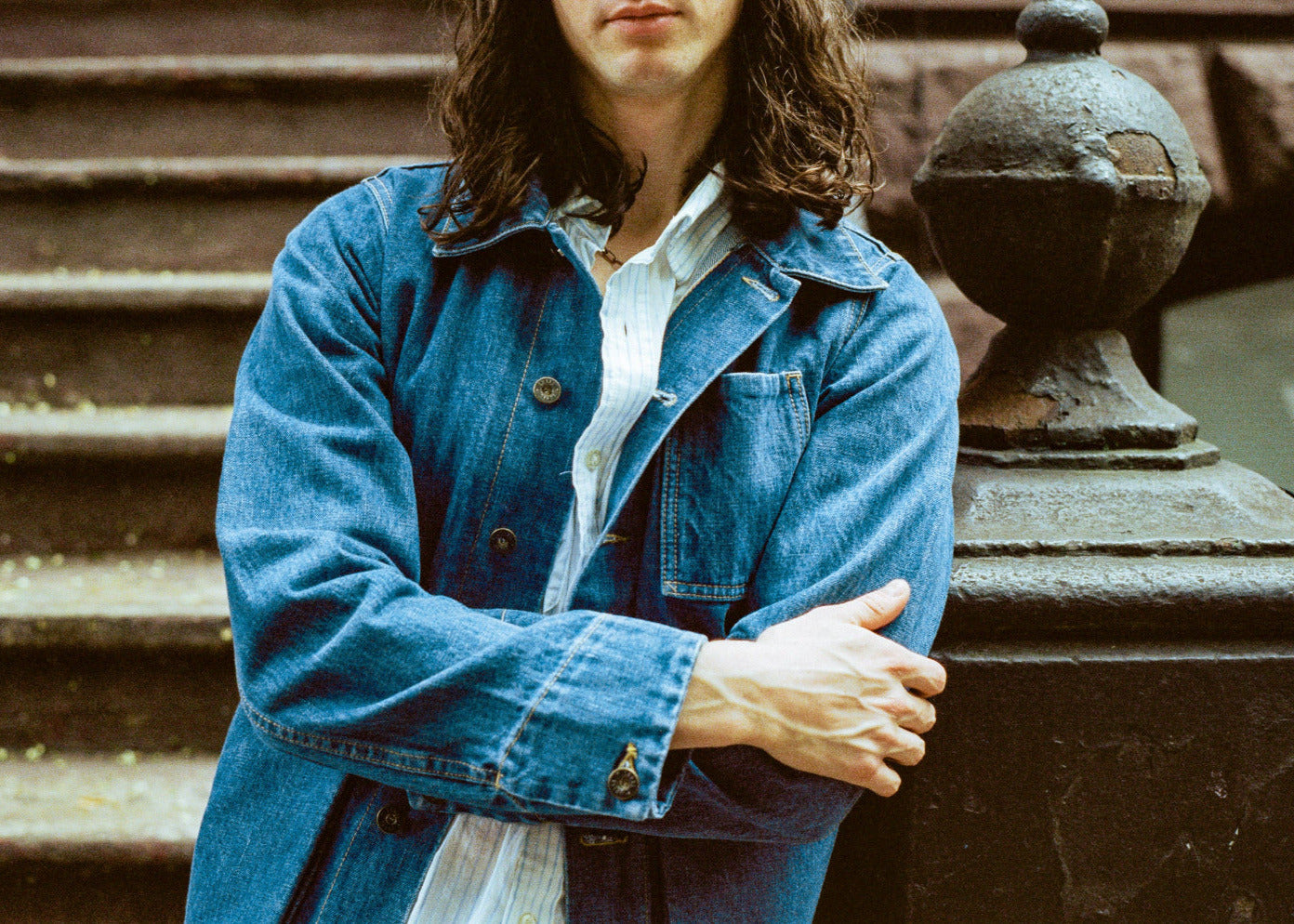 Amos Chore Coat - Stonewashed 15oz Japanese Selvedge Denim