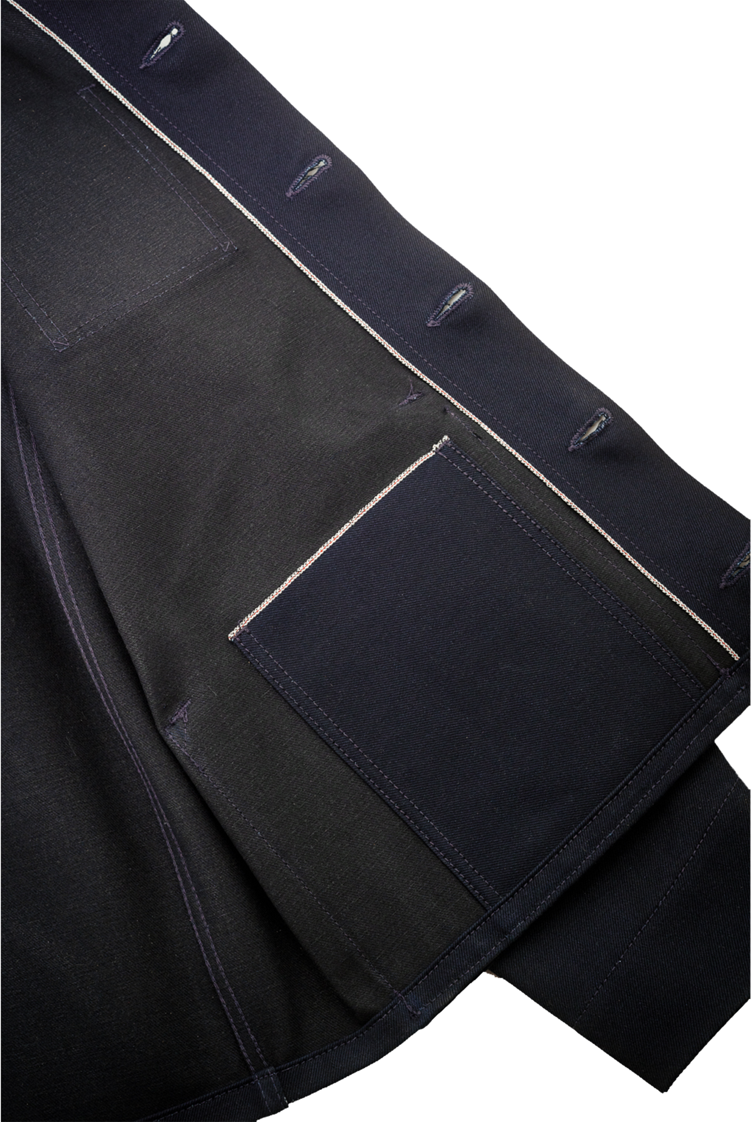 Amos Chore Coat - Indigo/Black - Rigid 14oz American Selvedge Denim - Preorder