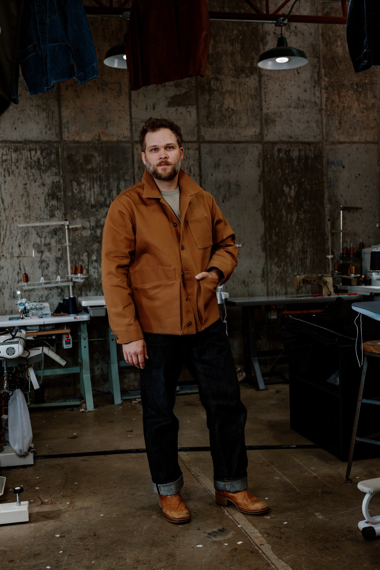 Amos Chore Coat - 13oz Brown Duck Cloth