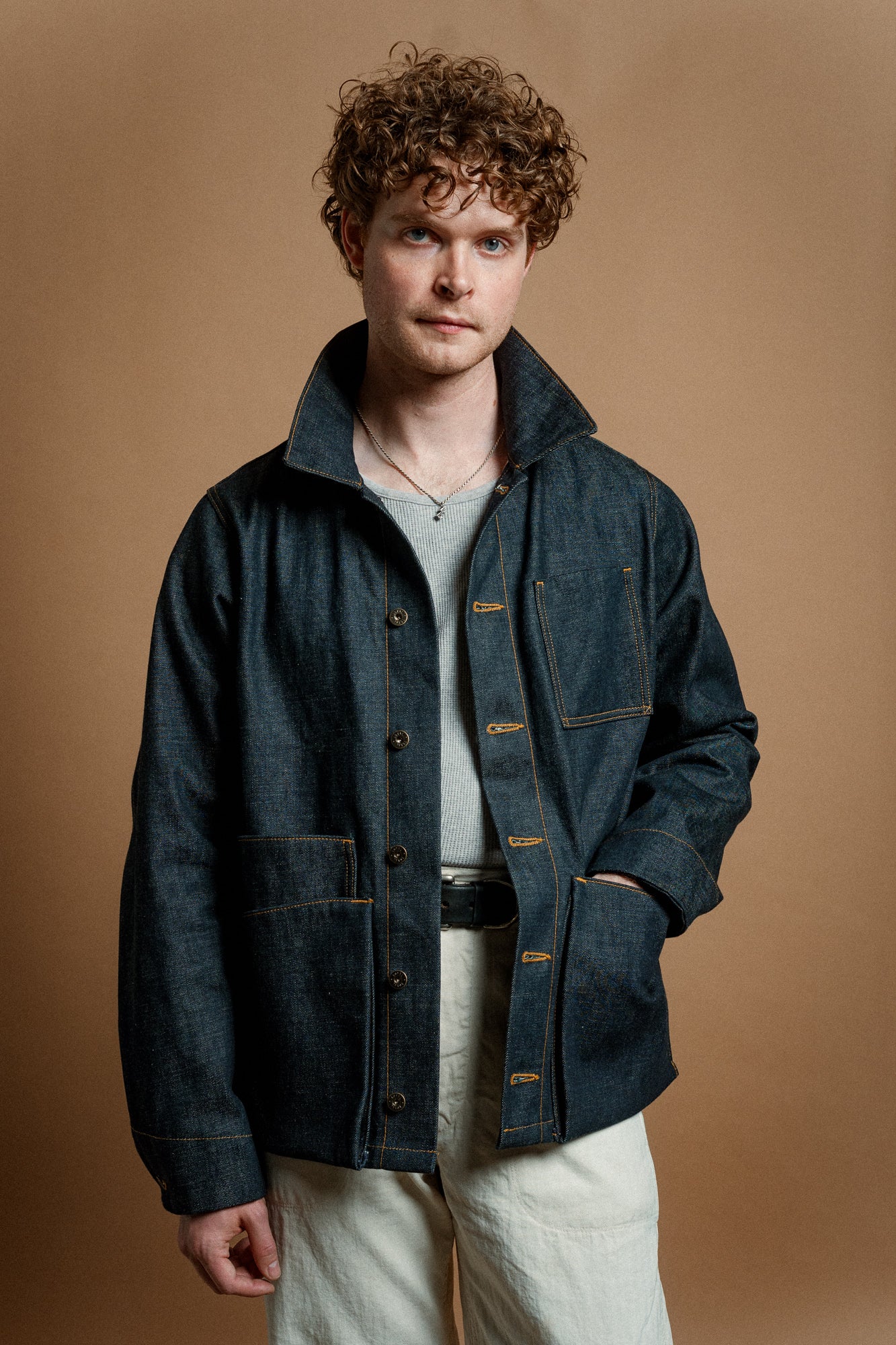 Amos Chore Coat - Rigid 15oz Japanese Selvedge Denim