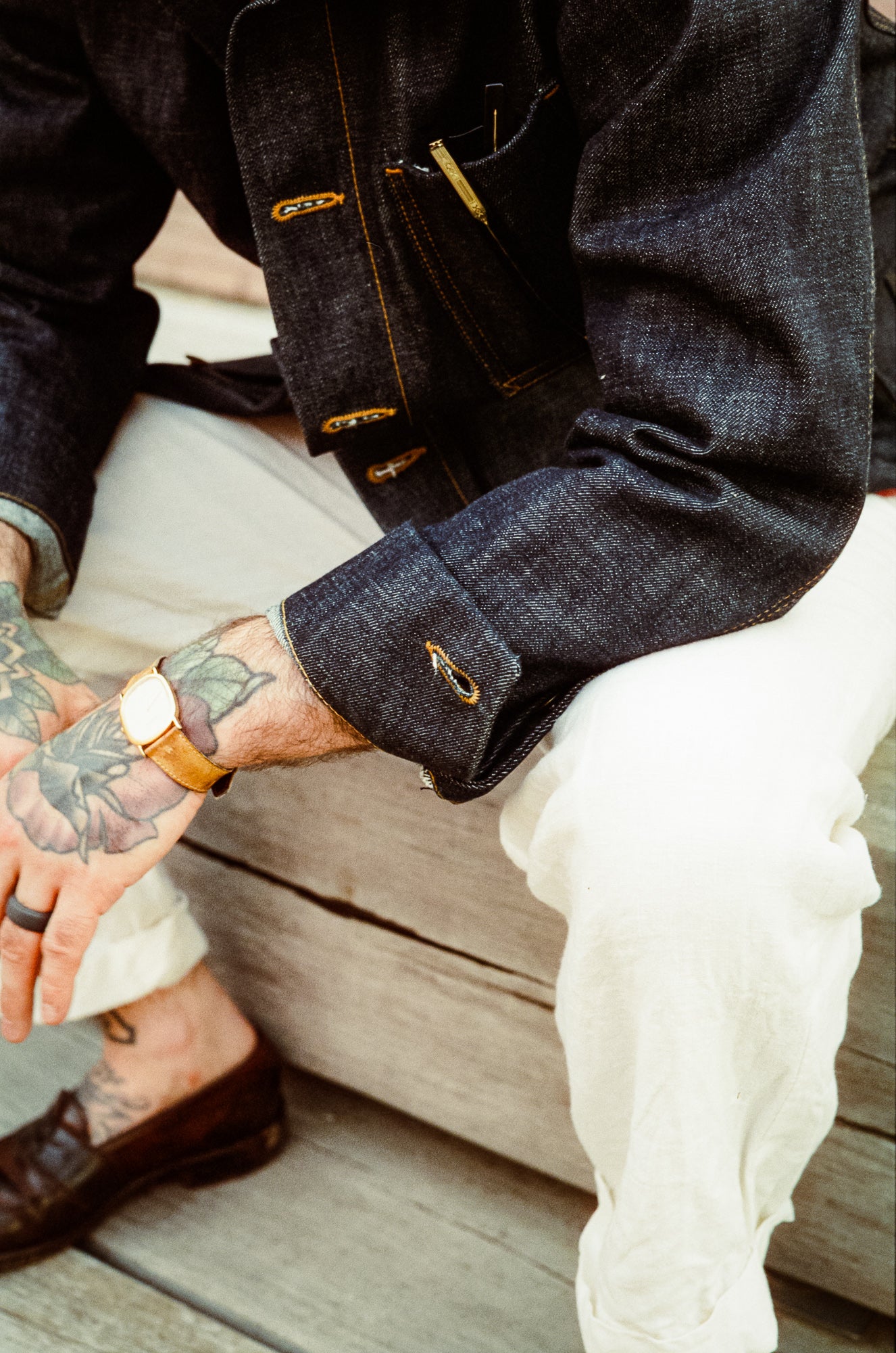 Amos Chore Coat - Rigid 15oz Japanese Selvedge Denim