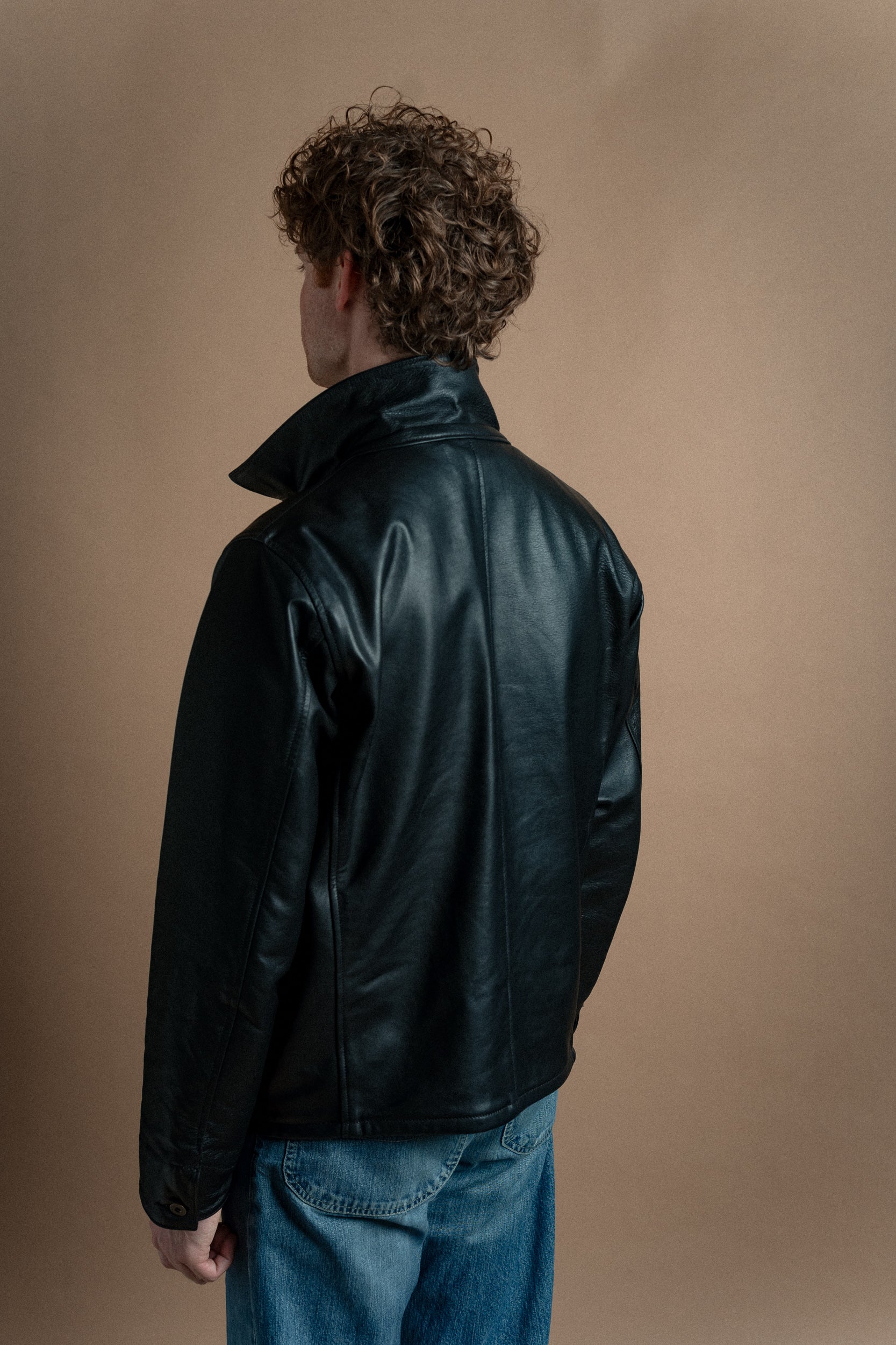 Amos Chore Coat - Black Pinncacle Horween Horsehide