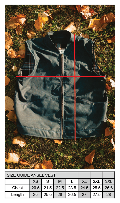 Ansel Vest - Navy British Millerain Waxed Canvas - overstock