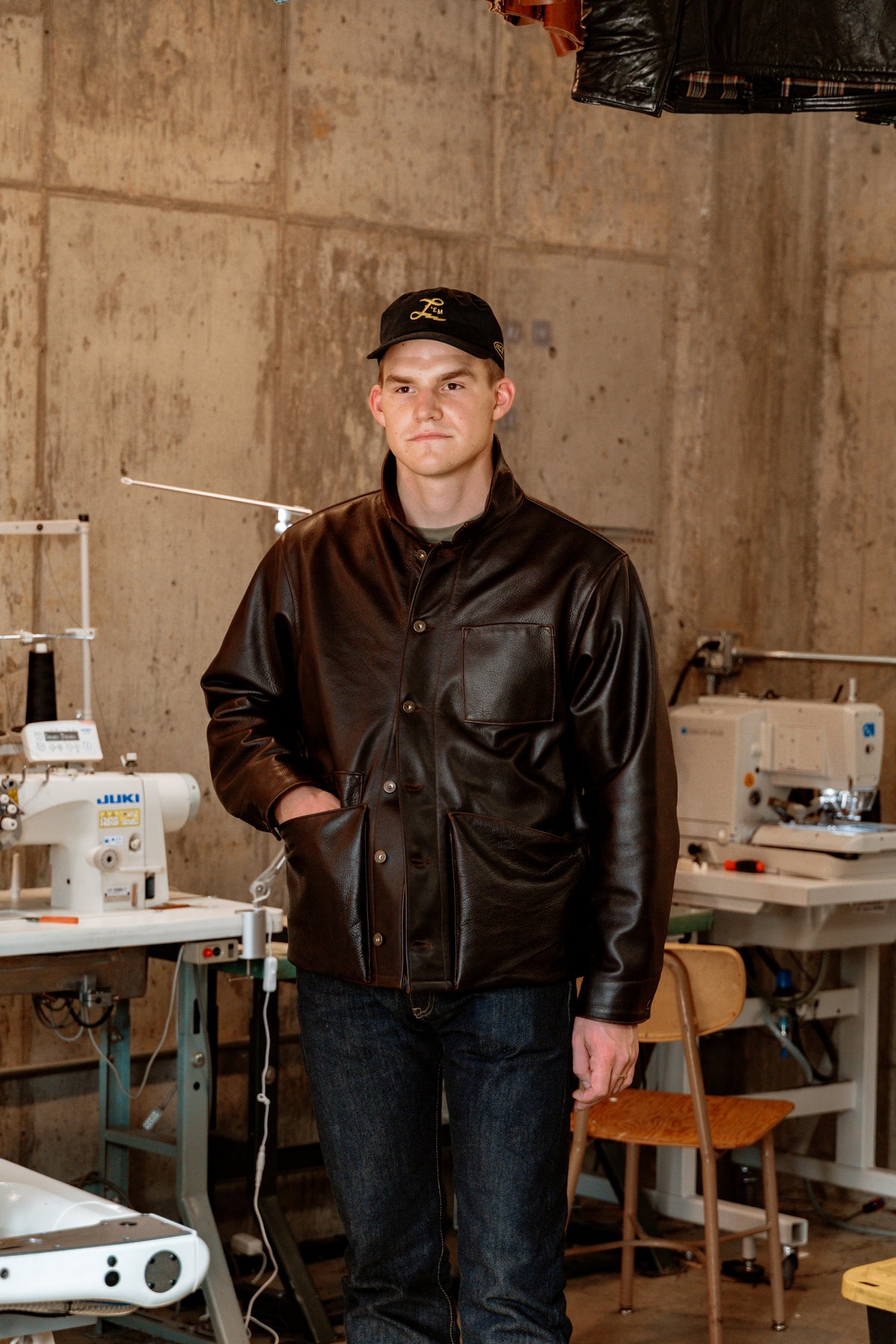 Amos Chore Coat - Espresso Pinnacle Horween Horsehide