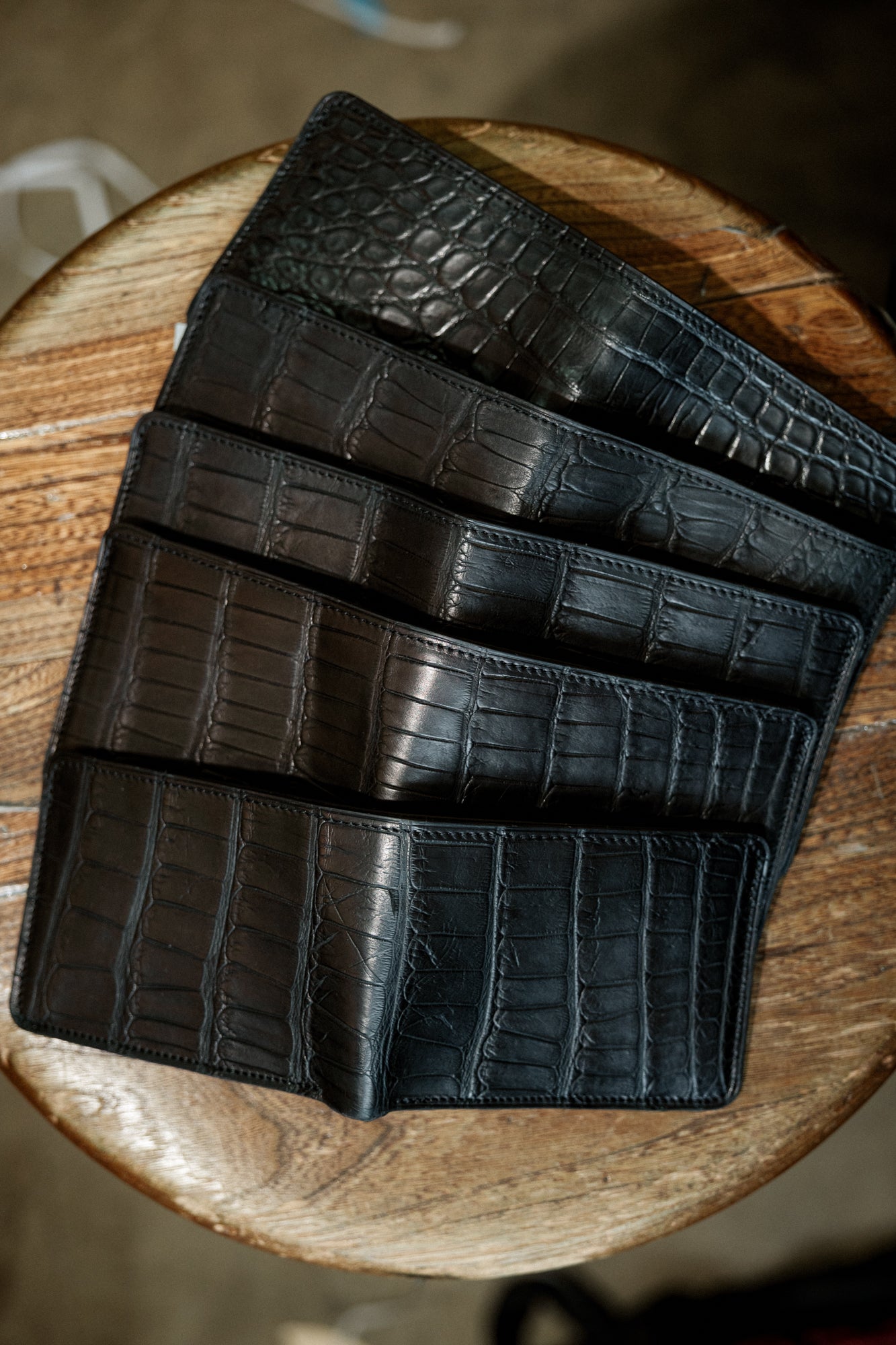 Klein Wallet - Black alligator / black chevré