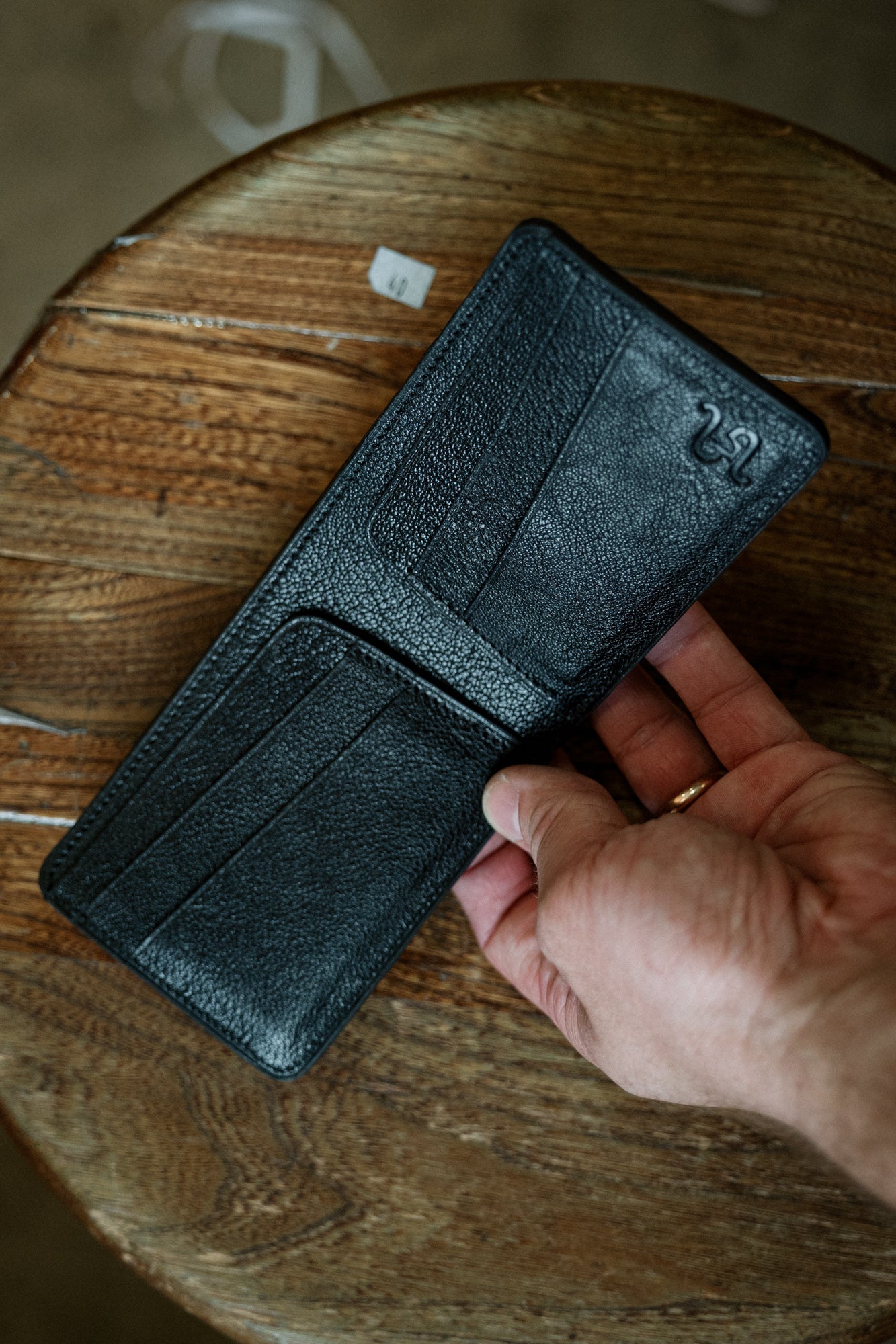 Klein Wallet - Black alligator / black chevré