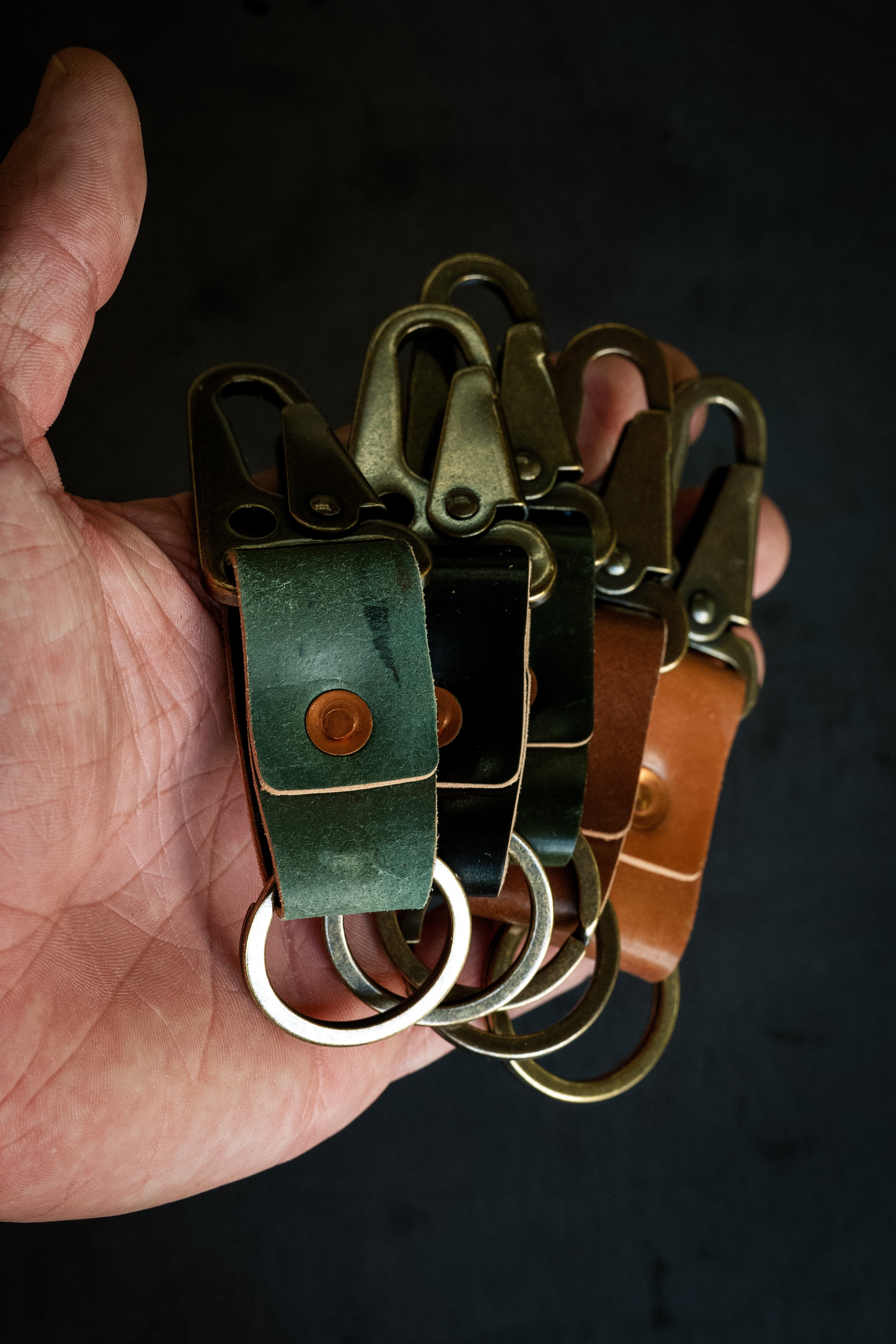 Key Clip - Marbled Shell Cordovan
