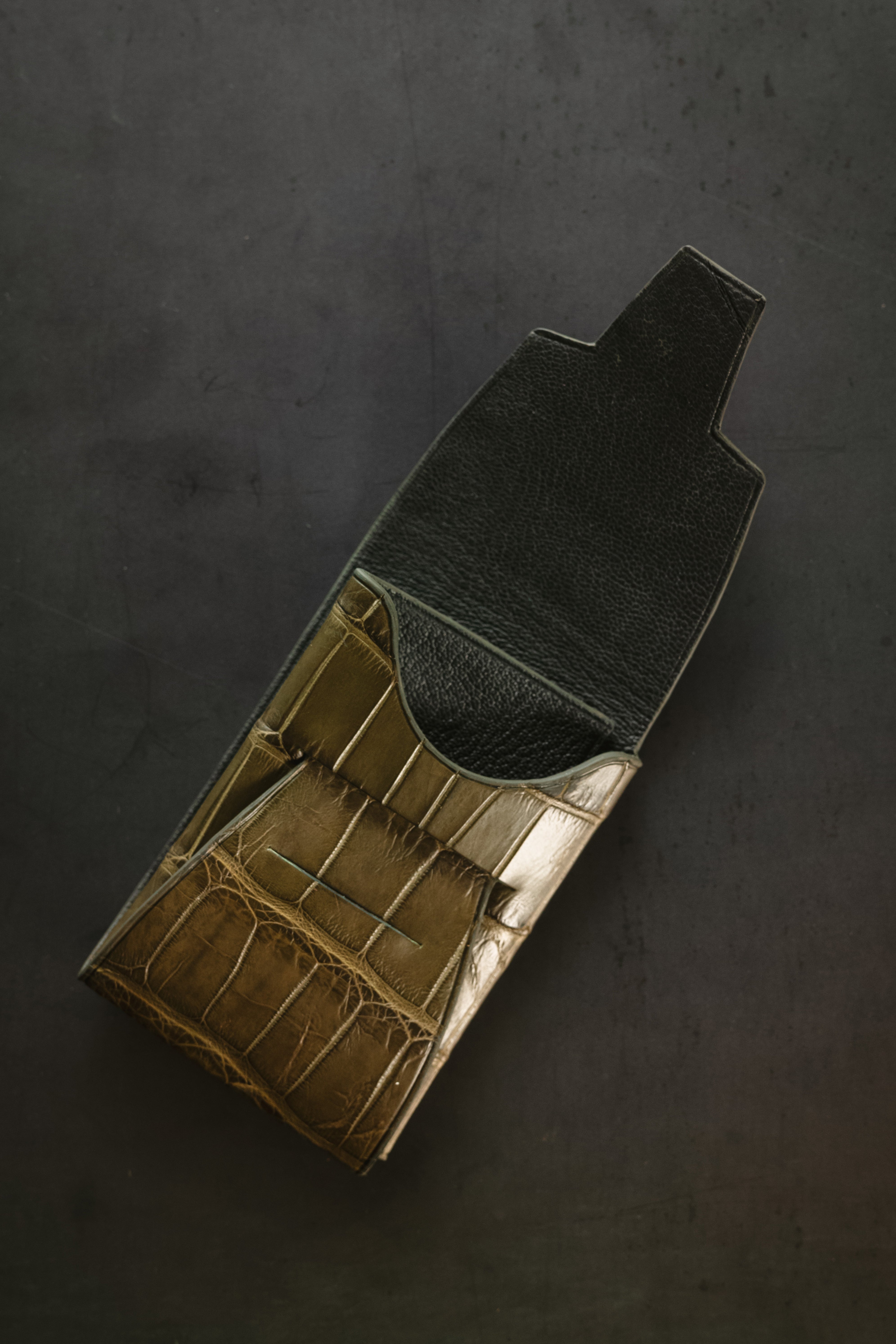 Johnny Slim - Loden Green American Alligator