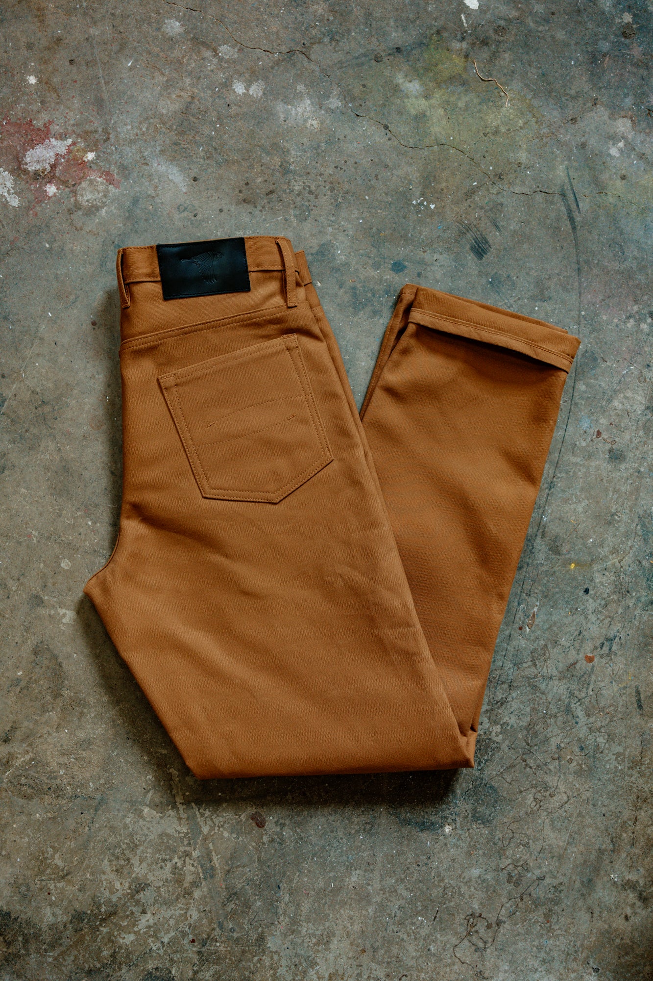 Stratton Straight Fit Jeans - 13oz Brown Duck Cloth