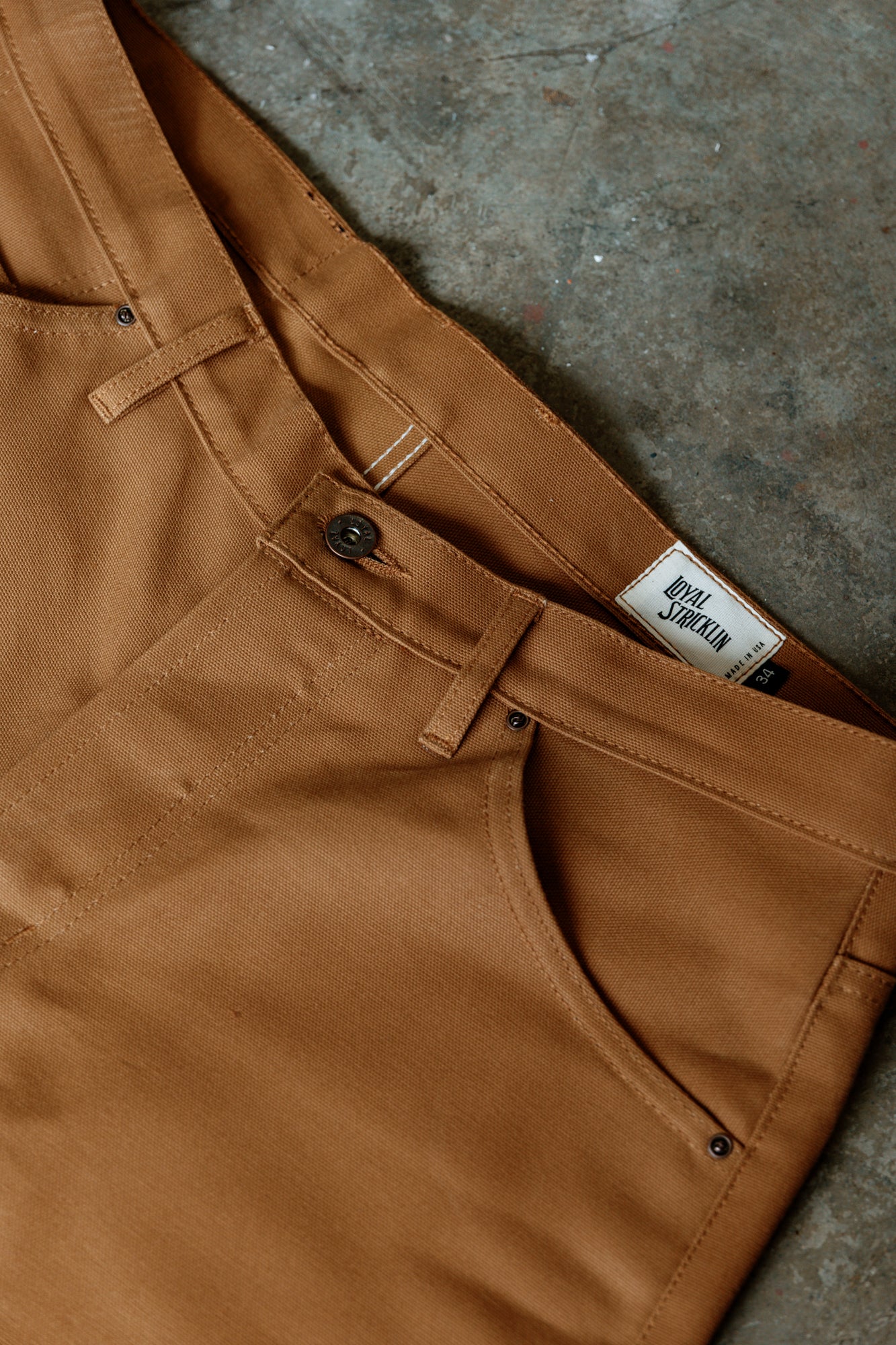 Stratton Straight Fit Jeans - 13oz Brown Duck Cloth