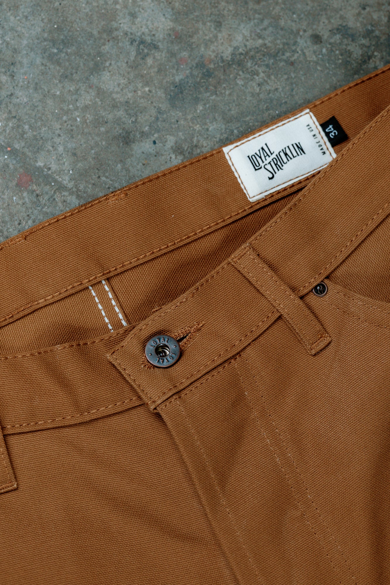 Stratton Straight Fit Jeans - 13oz Brown Duck Cloth