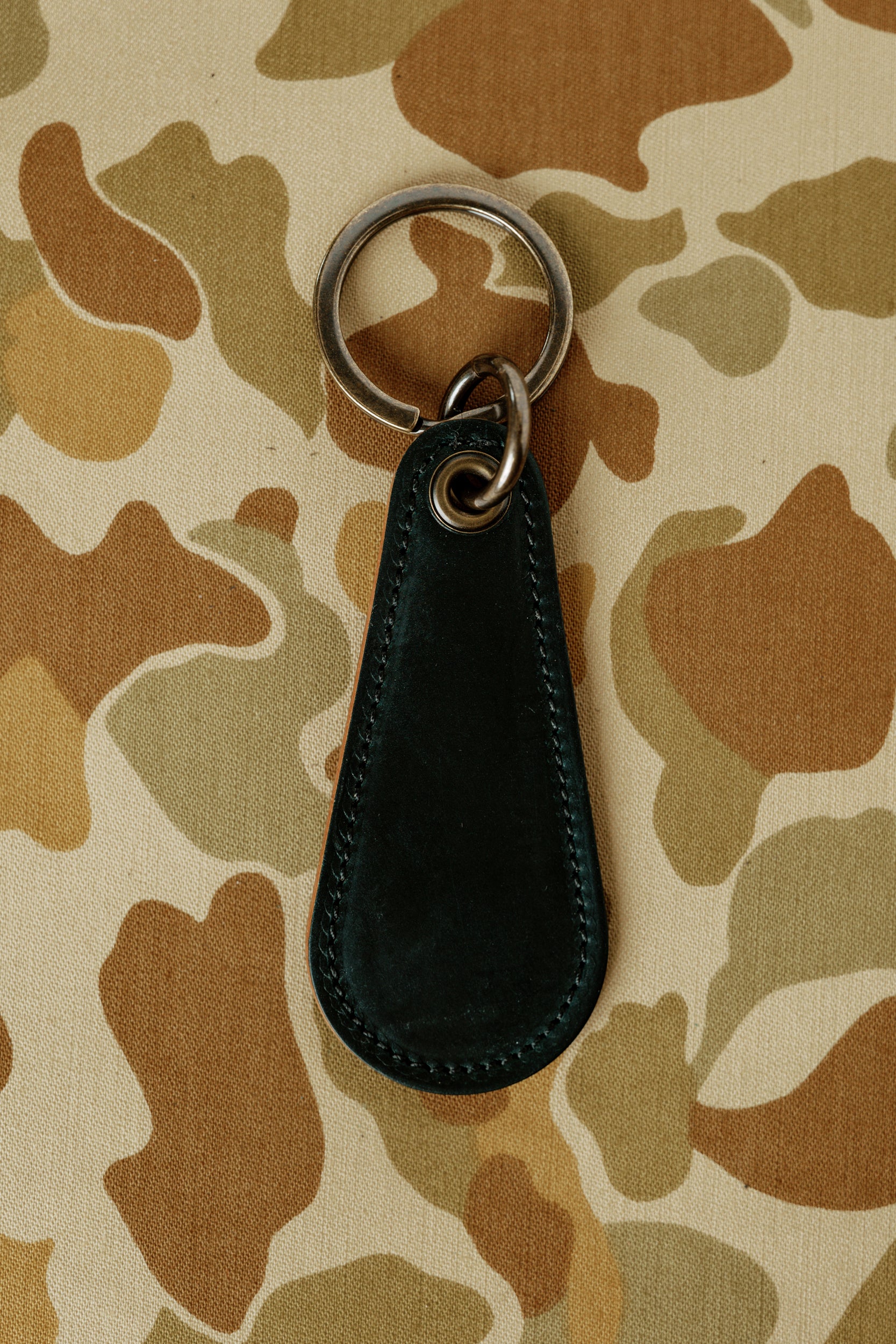 Tear Drop Key Ring - Black Shell Cordovan