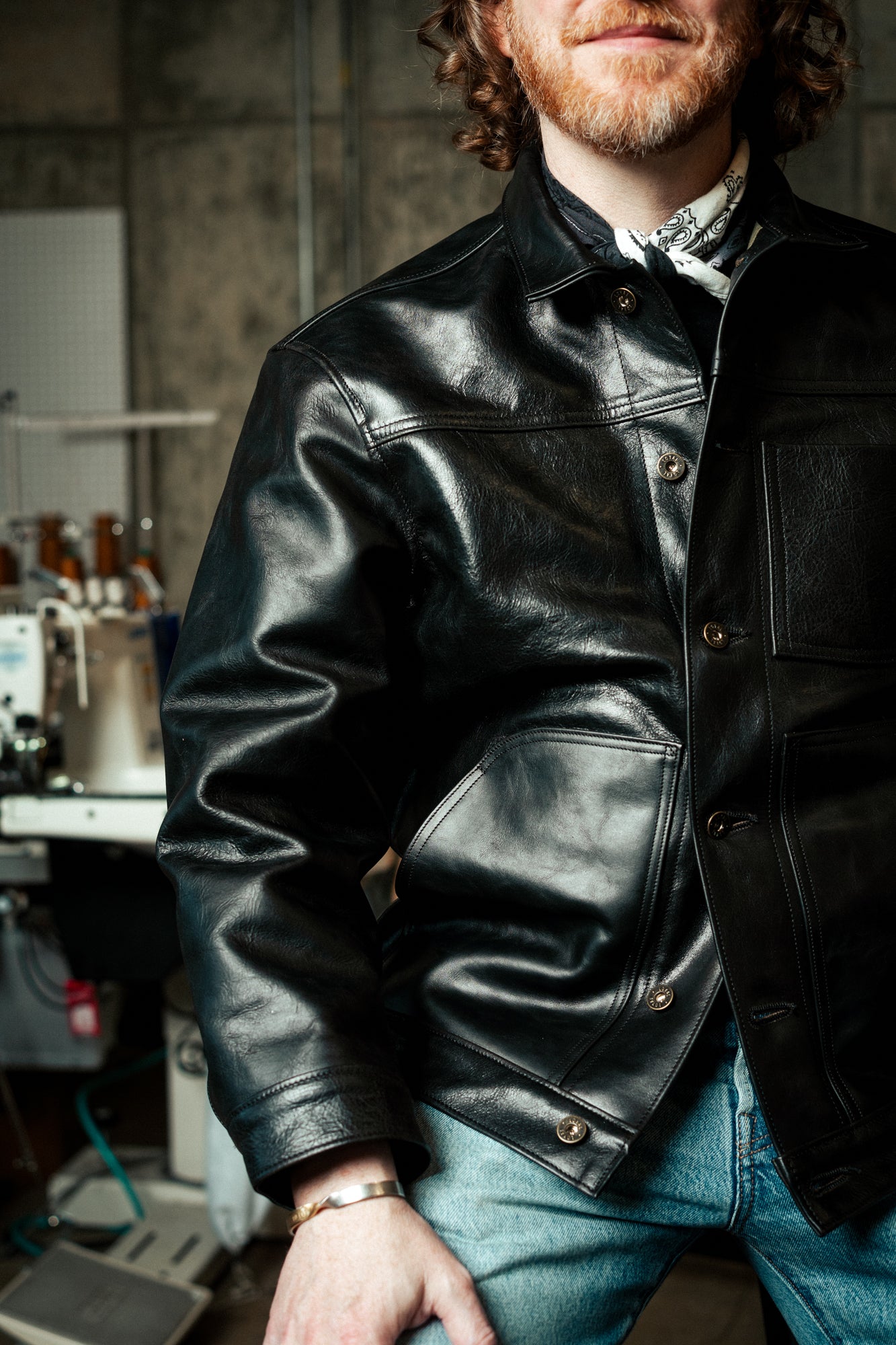 Wayman Jacket - Black Chromexcel Horsehide