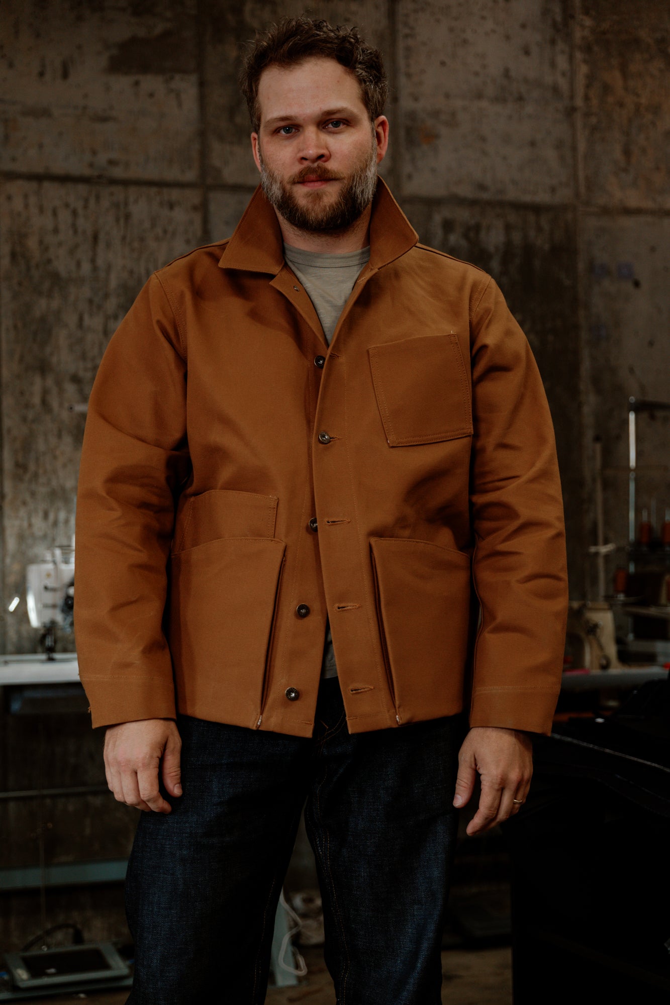 Amos Chore Coat - 13oz Brown Duck Cloth