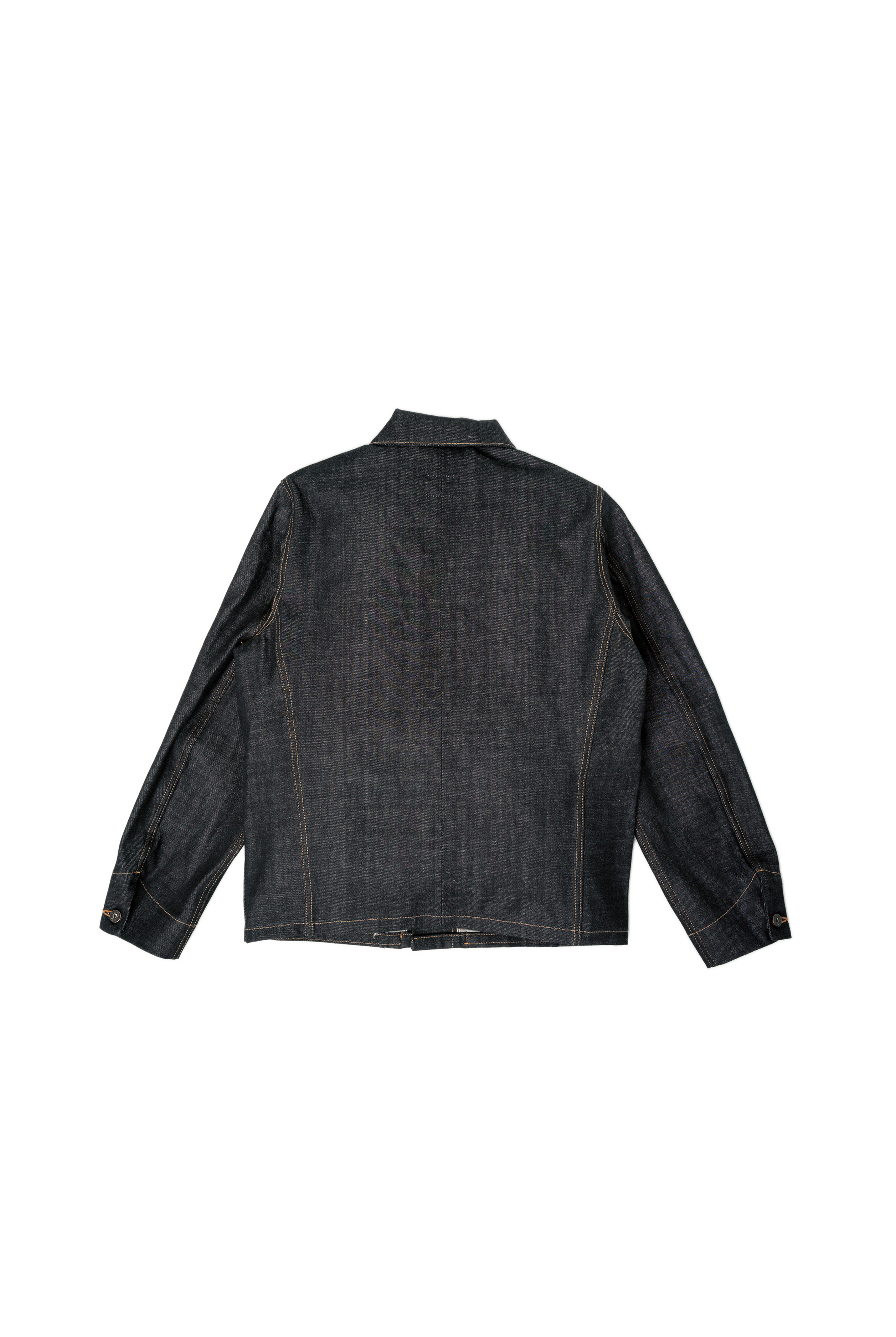 Amos Chore Coat - Rigid 14oz Crosshatch Selvedge Denim