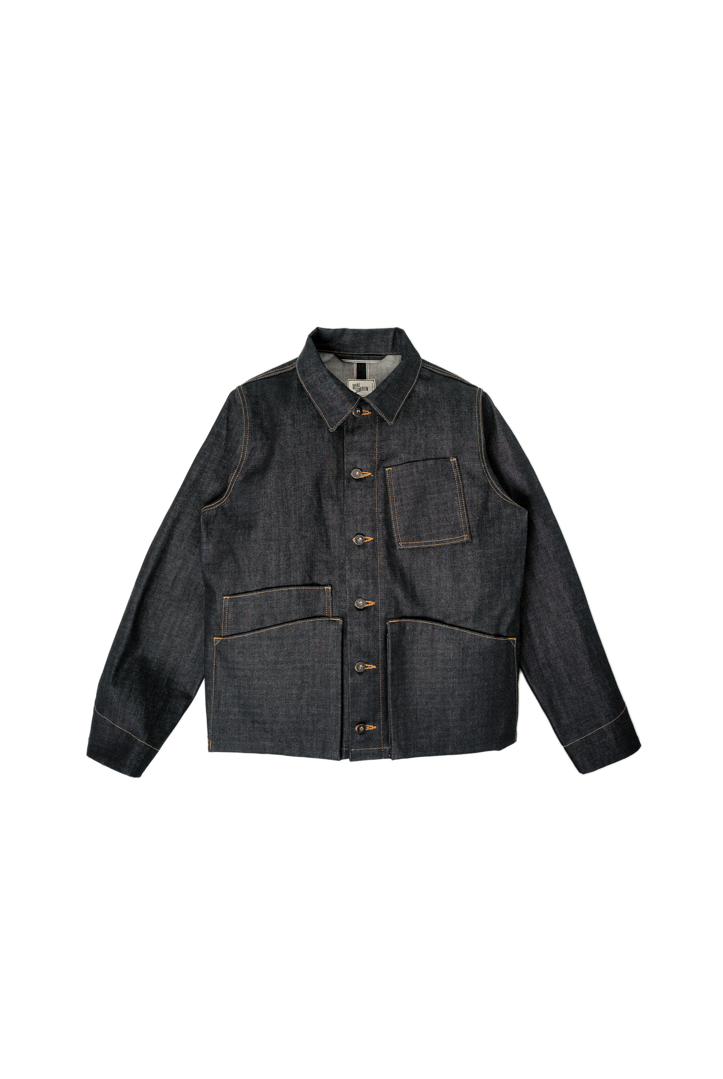 Amos Chore Coat - Rigid 14oz Crosshatch Selvedge Denim