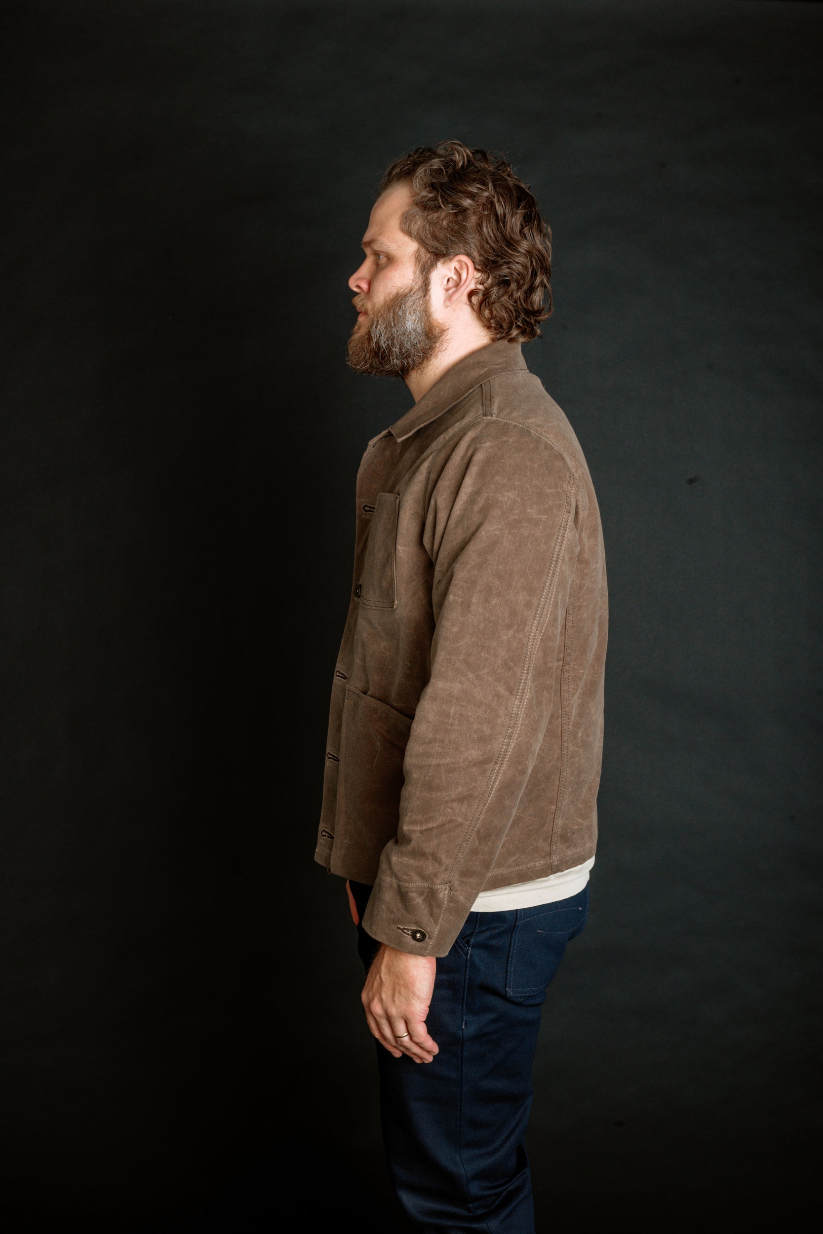 Amos Chore Coat - Dark Oak Waxed Canvas