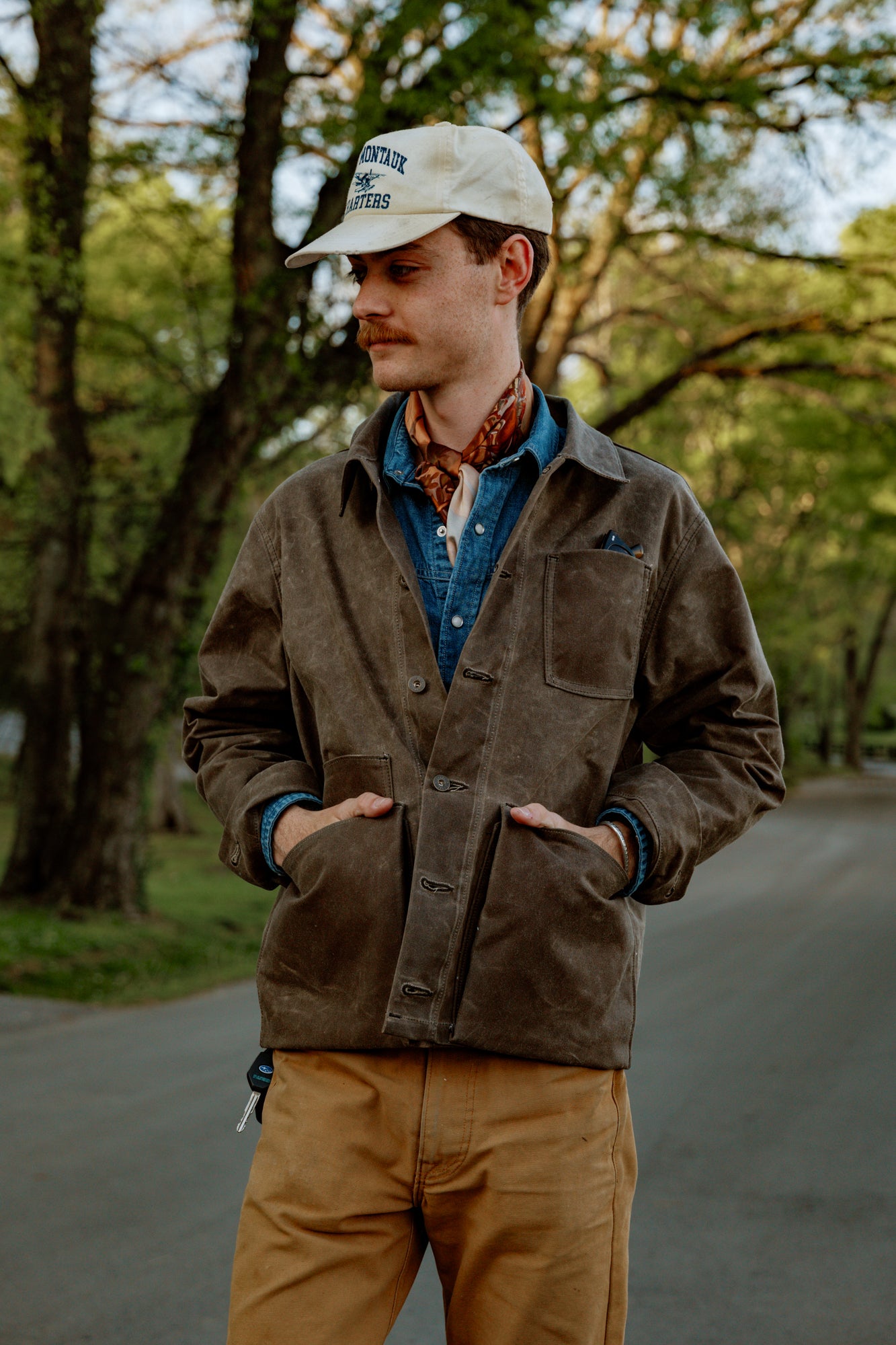 Amos Chore Coat - Dark Oak Waxed Canvas