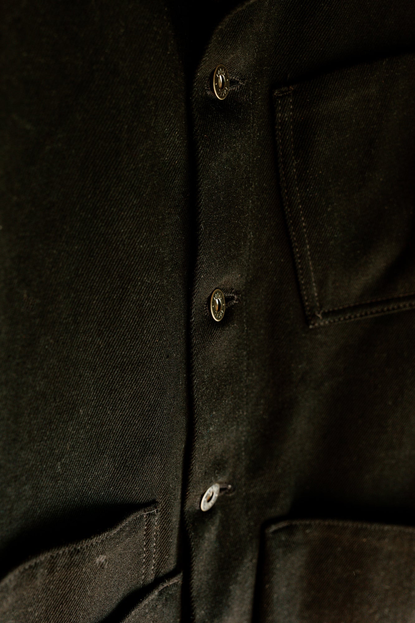 Amos Chore Coat - 13oz American Made Black Denim