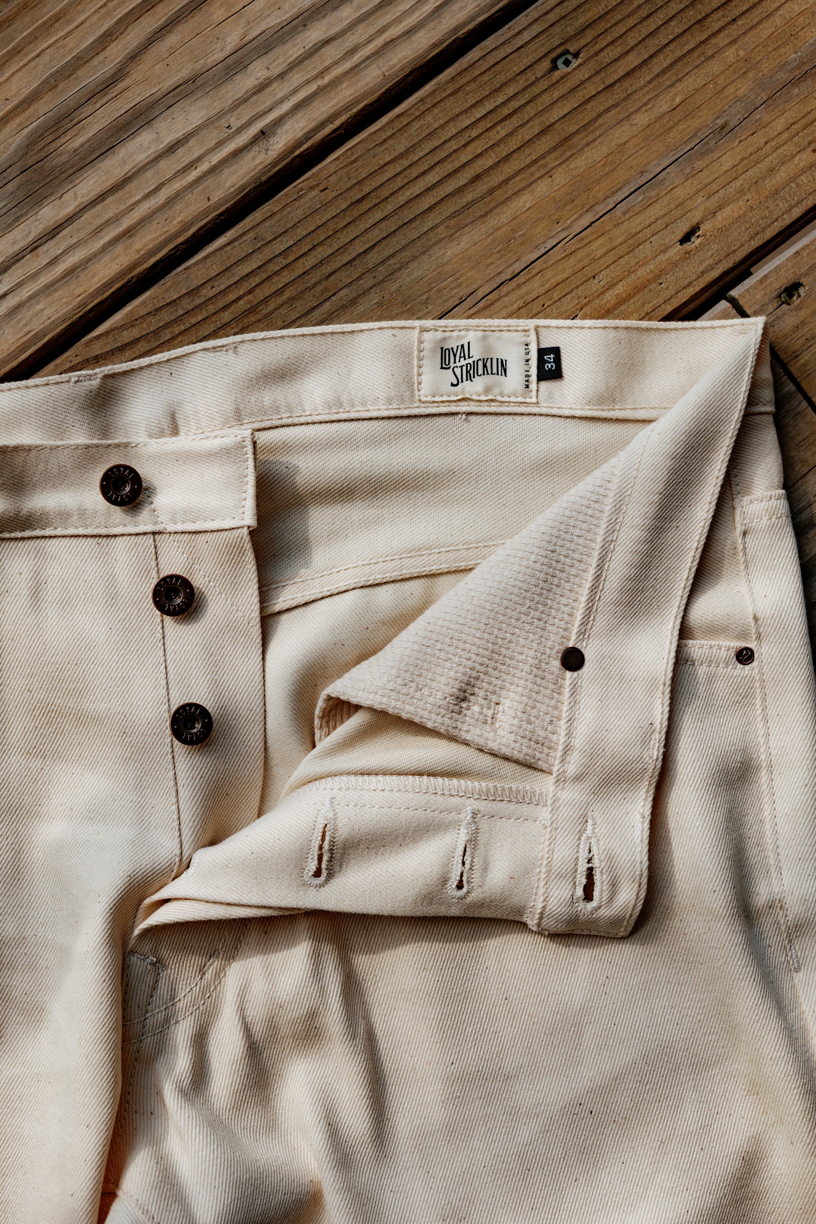 Holden Wide Leg- 11.25oz Ecru Selvedge - Cotton/Tencel
