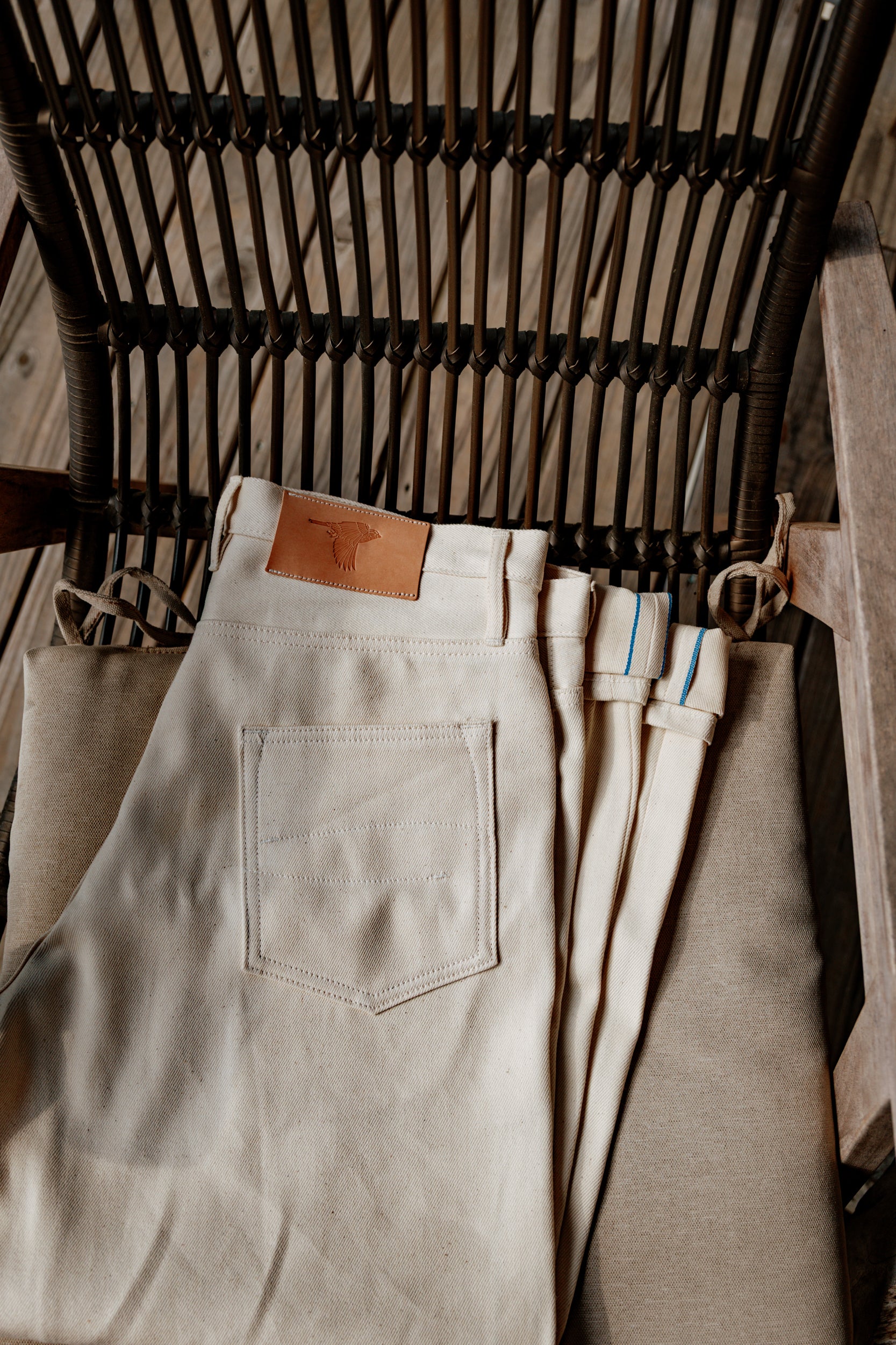 Holden Wide Leg- 11.25oz Ecru Selvedge - Cotton/Tencel