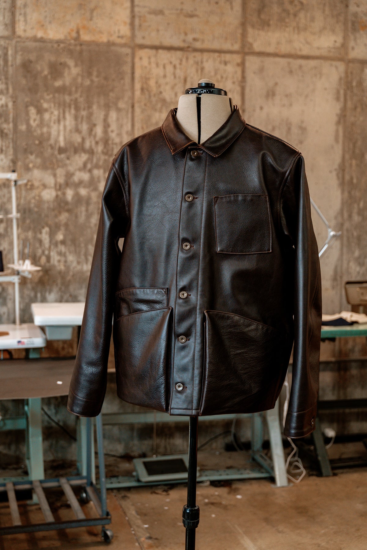Amos Chore Coat - Espresso Pinnacle Horween Horsehide