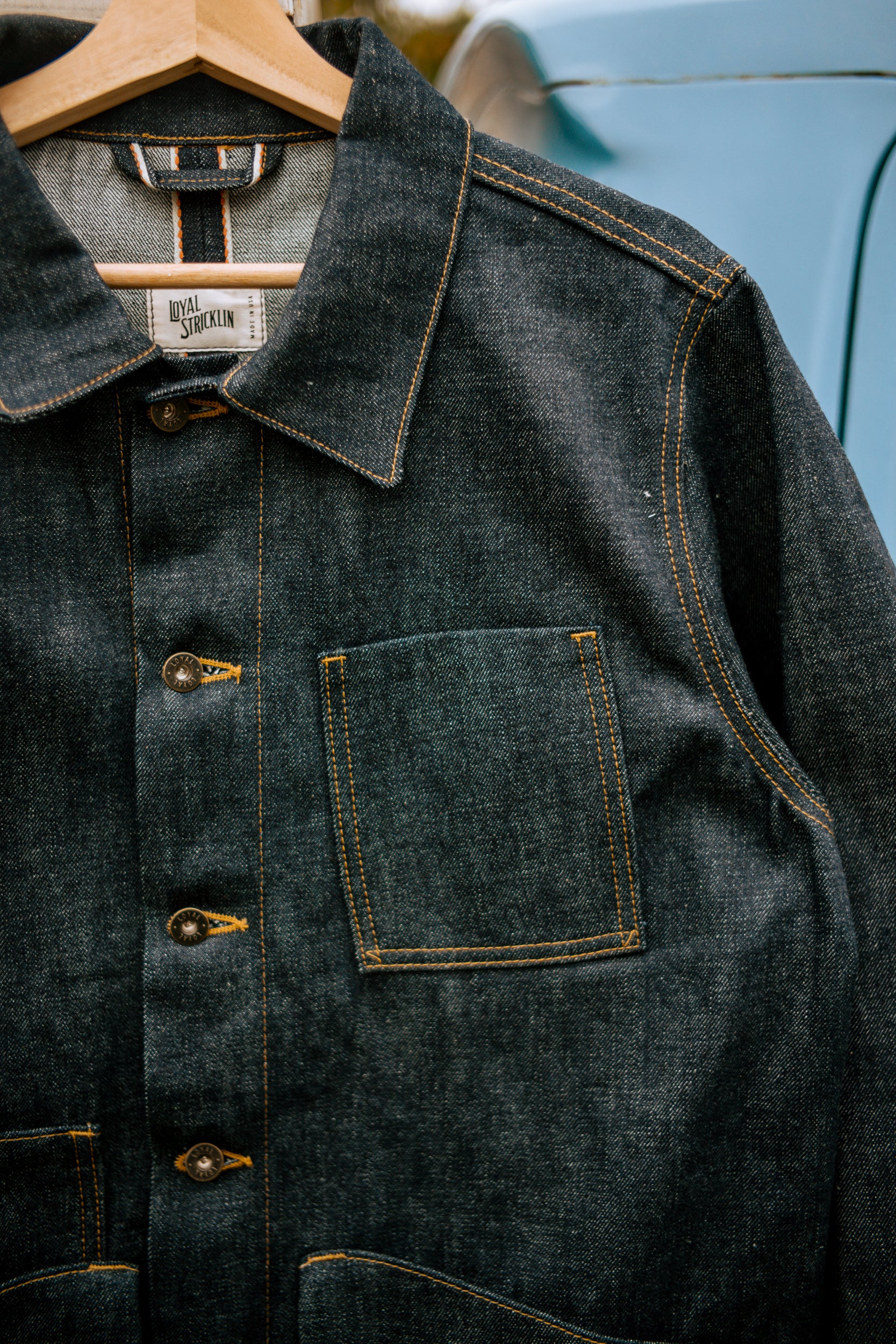 Amos Chore Coat - Rigid 15oz Japanese Selvedge Denim