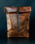 Leather Ruck Sack - CF Stead Waxed Flesh-out Suede