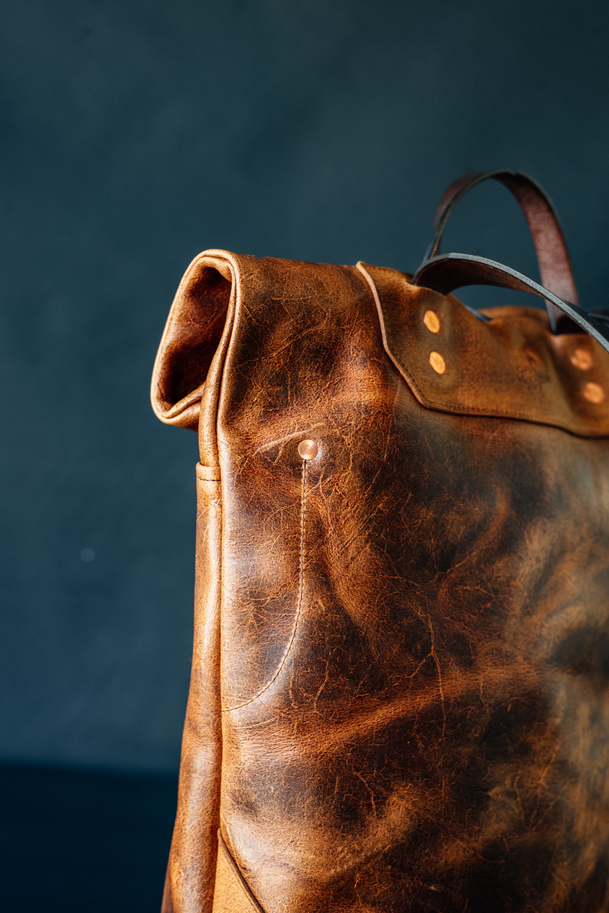 Leather Ruck Sack - CF Stead Waxed Flesh-out Suede