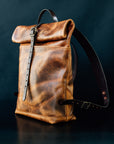 Leather Ruck Sack - CF Stead Waxed Flesh-out Suede