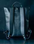 Leather Ruck Sack - Horween Dark Navy Tumbled Essex