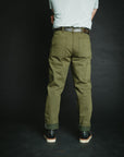 Work Trouser - 15oz Nihon Menpu Olive Selvedge Denim - Size 34 waist