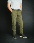 Work Trouser - 15oz Nihon Menpu Olive Selvedge Denim - Size 34 waist