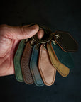 Motel Key Ring - Marbled Black Shell Cordovan