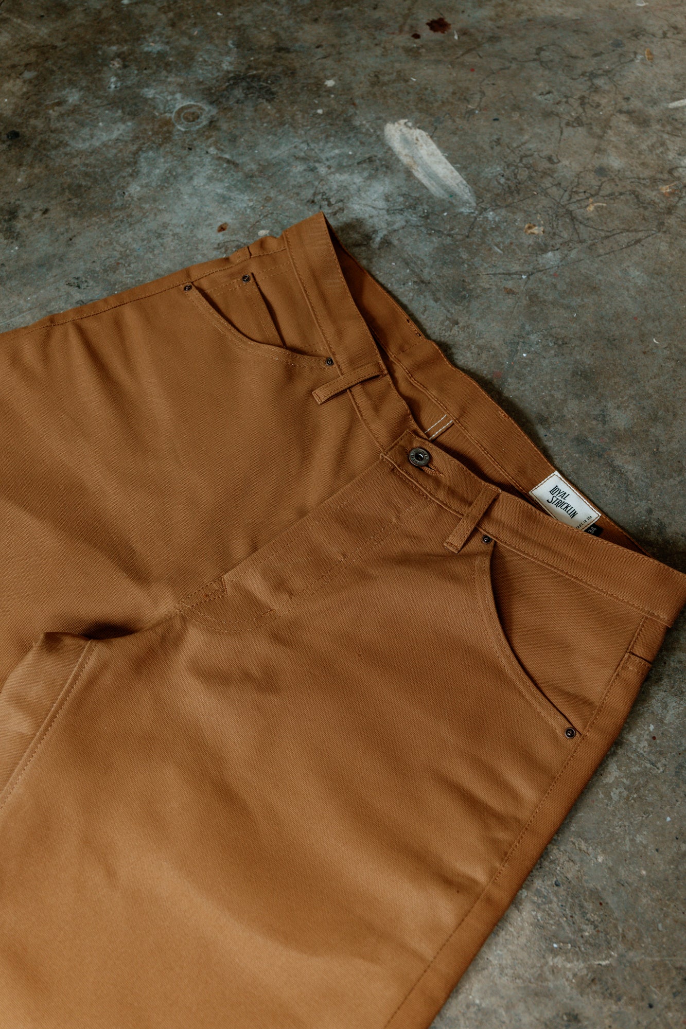Stratton Straight Fit Jeans - 13oz Brown Duck Cloth