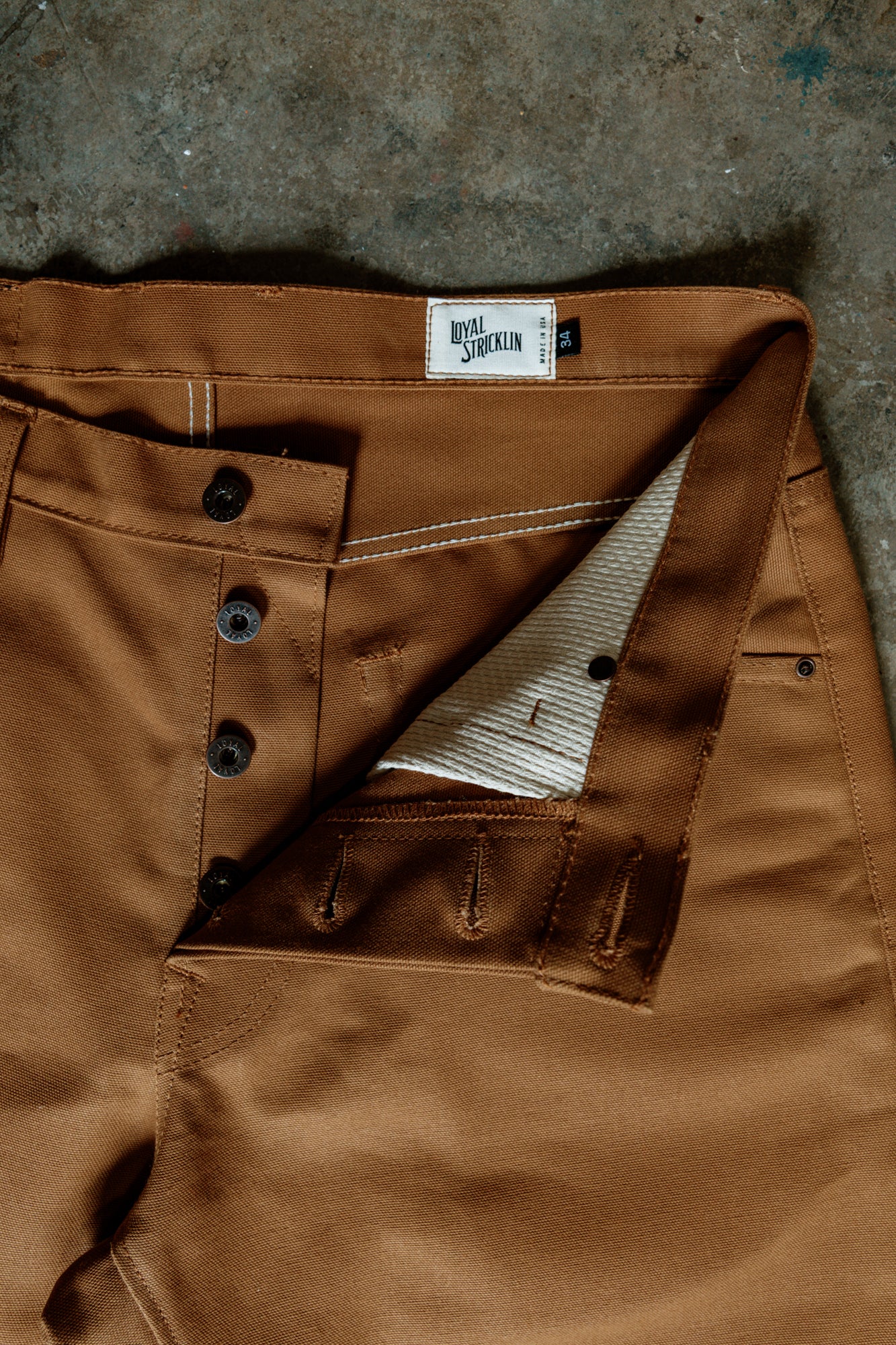 Stratton Straight Fit Jeans - 13oz Brown Duck Cloth
