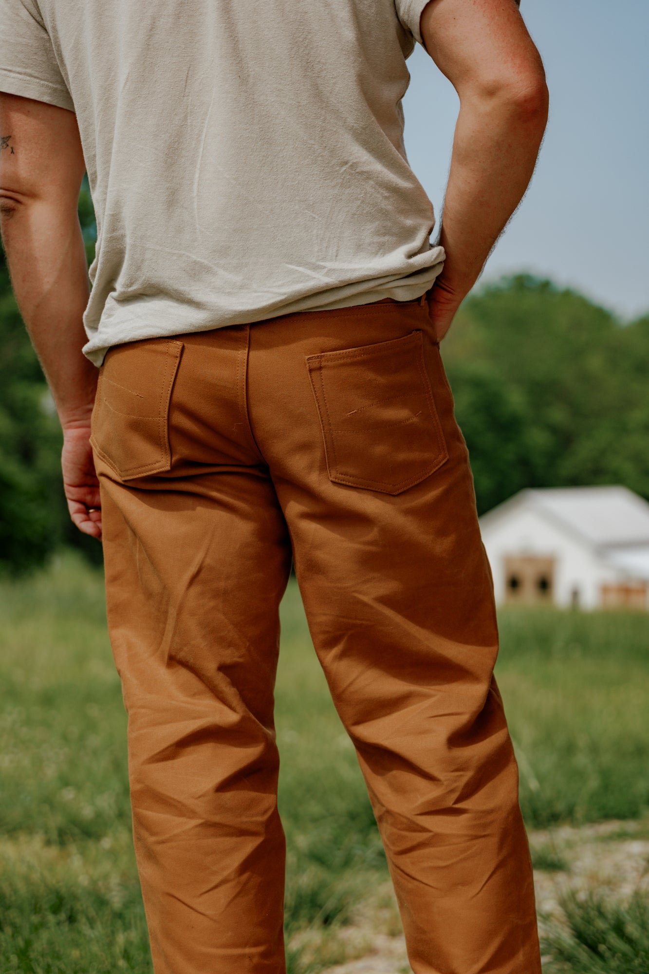 Stratton Straight Fit Jeans - 13oz Brown Duck Cloth