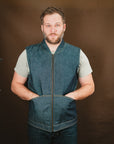 Ansel Vest - Rigid Vidalia Mills Selvedge Denim - Japanese Wool Liner - One Off - Large