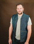 Ansel Vest - Rigid Vidalia Mills Selvedge Denim - Japanese Wool Liner - One Off - Large