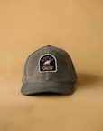 Waxed Canvas Baseball Hat - Moss Wolf Patch