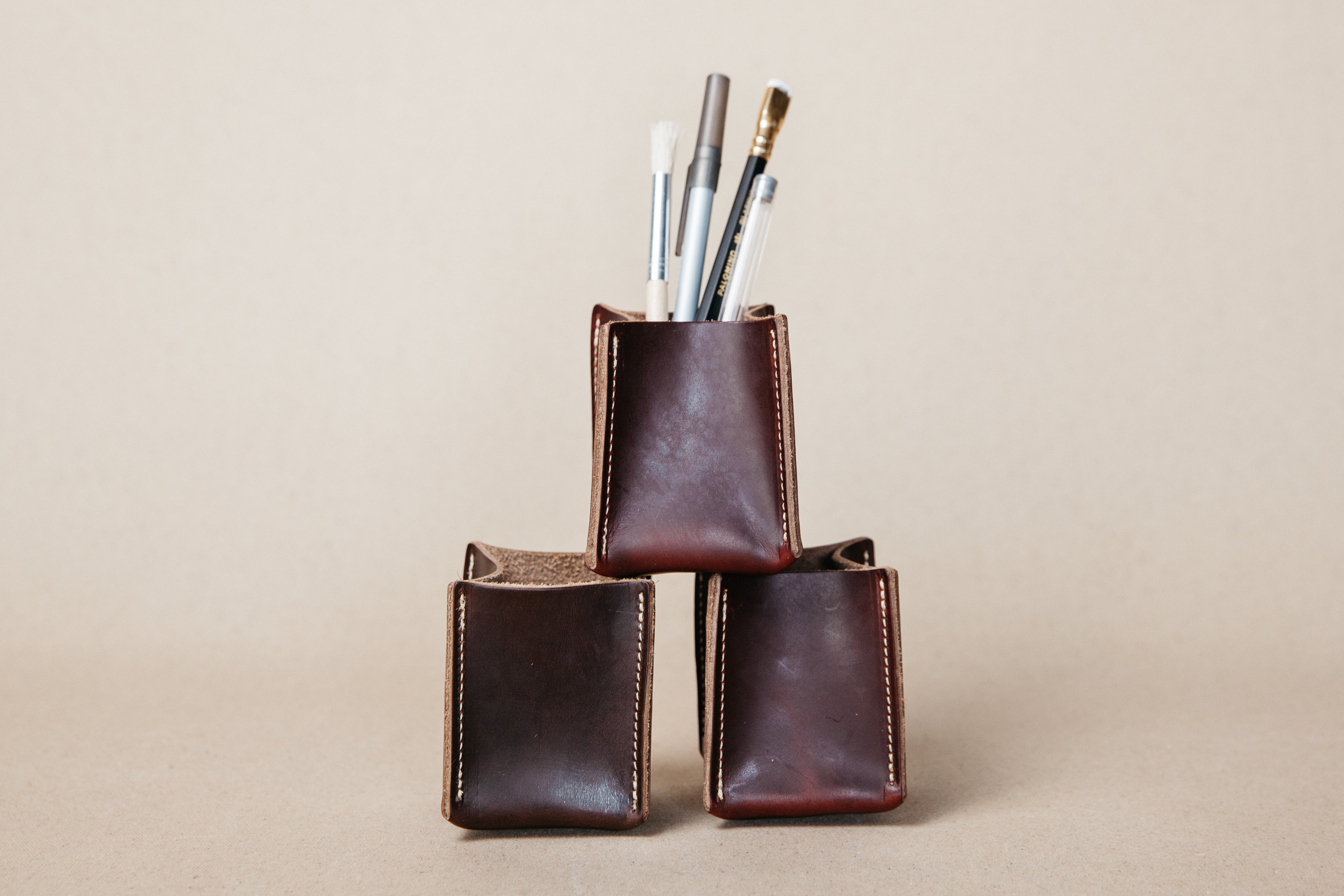 Leather Pen Holder - sample