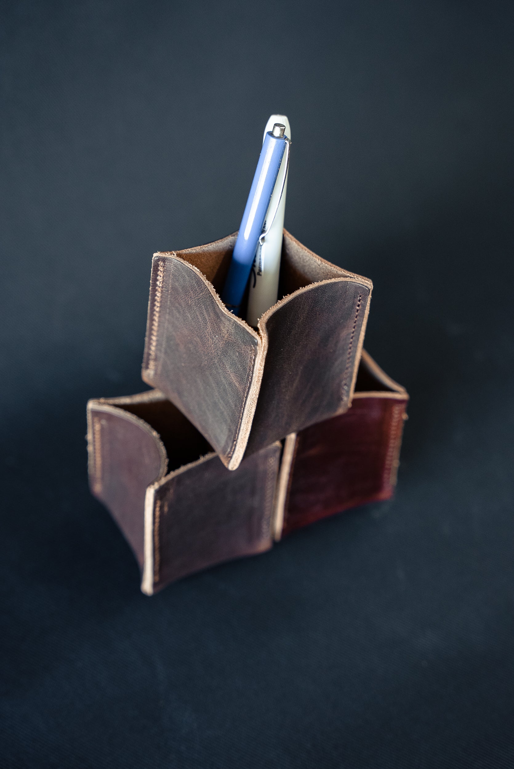 Leather Pen Holder - sample