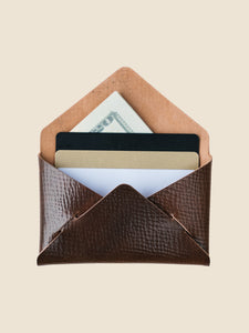Envelope Wallet - Horween Armagnac Hatchgrain Shell Cordovan